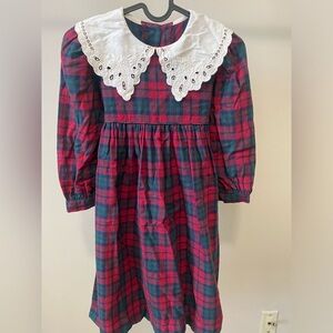 Girls plaid dress by Therèse